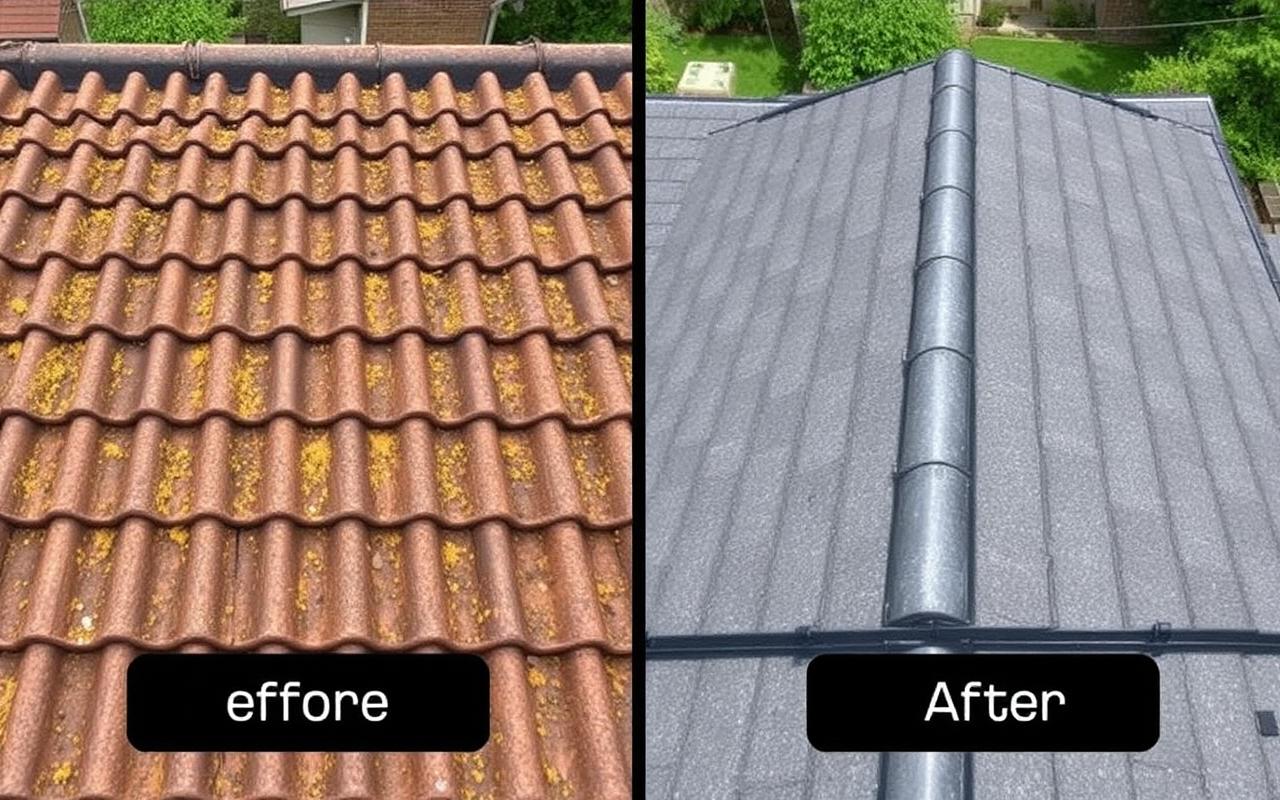 Avant / après rénovation toiture